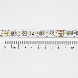 RGB-W LED Band flexibel, 24Volt mit 72 SMD-LED pro Meter (5050)  RGB und warmweiss