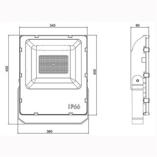 Professioneller 150W LED Scheinwerfer naturweiss 4000K / IP66