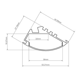 Eckprofil KOPRO-30, Aluminium eloxiert