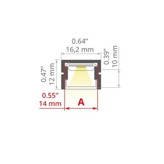 PDS4-Plus-Aufbauprofil, Aluminium eloxiert