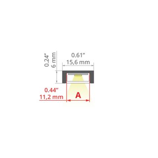 MICRO-PLUS Aufbauprofil, Aluminium eloxiert