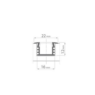 PDS4-K Einbauprofil, Aluminium eloxiert