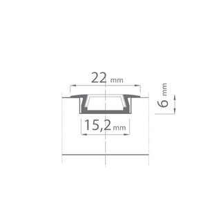 MICRO-K Einbauprofil, Aluminium eloxiert