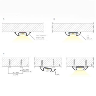 Universal-Aufbauprofil STOS-ALU, Aluminium eloxiert