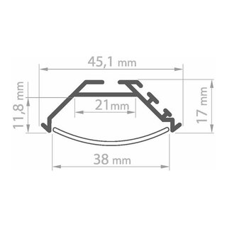 Eckprofil KOPRO, Aluminium eloxiert 