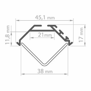 Eckprofil KOPRO, Aluminium eloxiert 