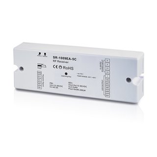 5-Kanal Funk Dimmer Empfnger SR-1009EA-5C passend zu RGB-W und CCT Fernbedienungen