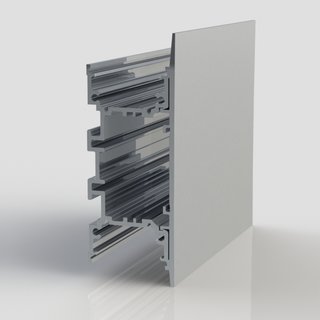 KB Wand- und Aufbauprofil, Aluminium eloxiert 1m Profilstange