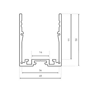 CATania 4050, Aluminium eloxiert 5m Profilstange