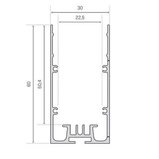 CATania 3060, Alumium eloxiert 5m Profilstange