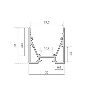 CATania 3030, Aluminium eloxiert 3m Profilstange