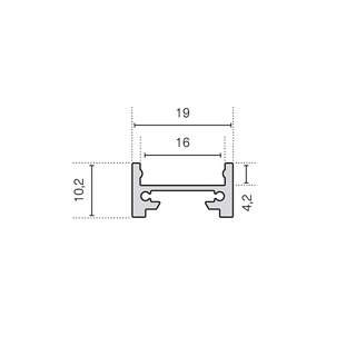 GARliano, Aluminium eloxiert 4m Profilstange