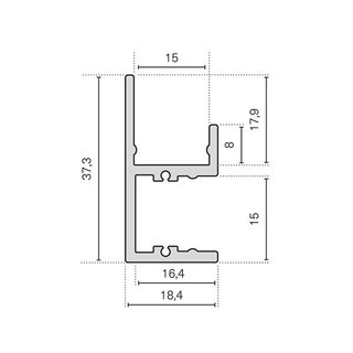 BARdolino Muro, Aluminium eloxiert 2m Profilstange