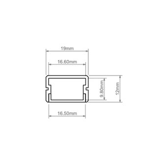 SILER Aufbauprofil, Aluminium eloxiert 3m Profilstange