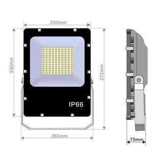 Professioneller 72W LED Scheinwerfer kaltweiss 5700K / IP66