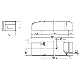 Dimmbares Installationsnetzteil 24Volt 100Watt mit DALI und Push-DimEingang