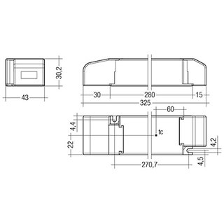 Dimmbares Installationsnetzteil 24Volt 200 Watt mit DALI und Push-DimEingang