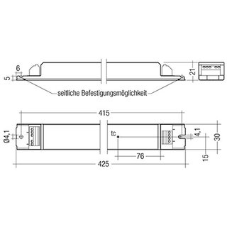 Dimmbares Installationsnetzteil 24Volt 100Watt mit DALI und Push-DimEingang