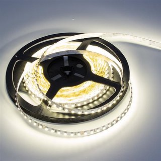 LED Band flexibel 5m, 24Volt mit 600 SMD-LED (3528) kaltweiss 6000K