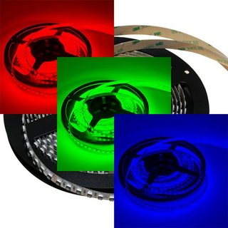 Superhelles LED Band flexibel 5m, 24Volt mit 600 SMD-LED (3535) RGB