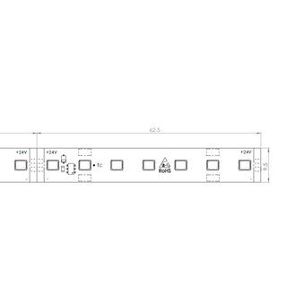 Professionelles High-Bright & High Efficency LED Band flexibel, Constant Current, 24Volt, 22W/m, 2700K