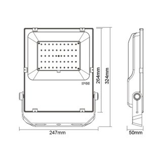 Professioneller 60W LED Scheinwerfer RGB und CCT, Zigbee und Funk