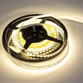 IP54 LED Band, 5 Meter, 24Volt,9,6W/m mit 120 SMD-LED pro Meter (3528) naturweiss